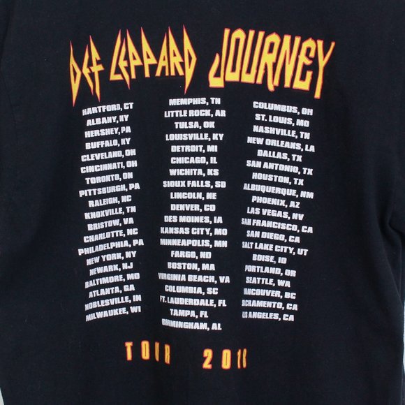 Def Leppard Journey Shirt Mens Large Black 2018 Tour Tee - Picture 5 of 6